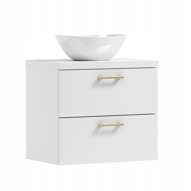 Szafka łazienkowa wisząca LUNA 50 biała z umywalką Eliza B 1 szt.