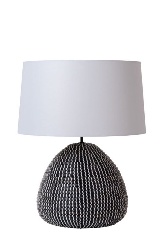 Lampa stołowa Lucide Maduka czarno-biała 1 x E27 x 40W IP20 wym: 61 x 45 x 45 cm trawa morska - 1 szt.