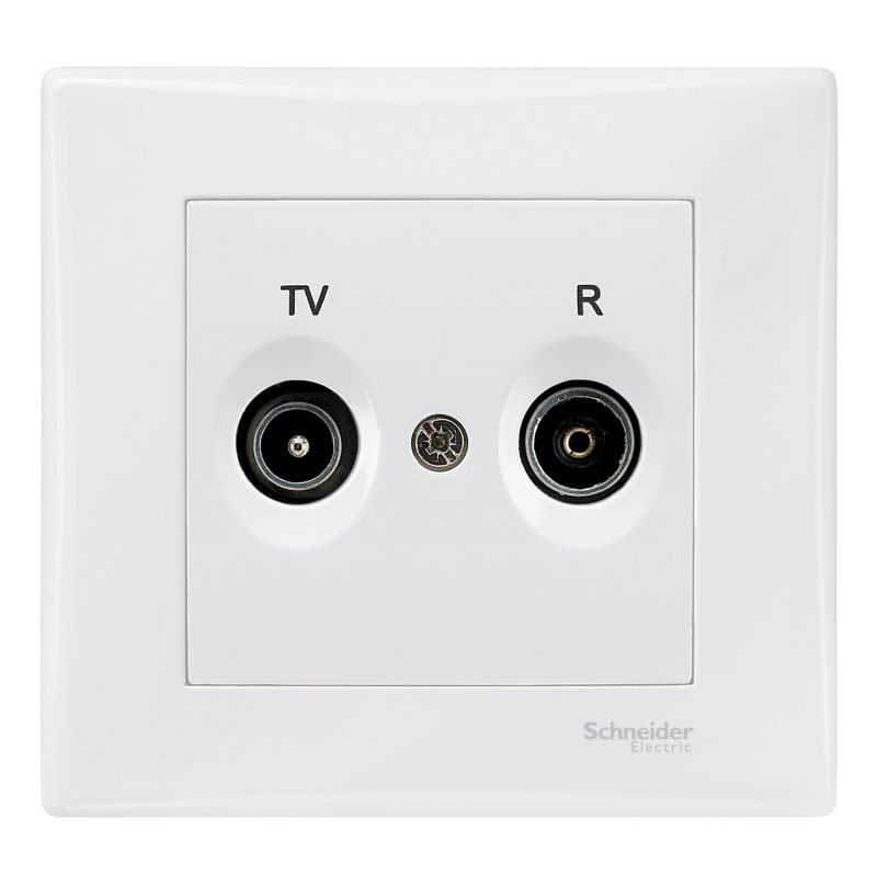 Gniazdo RTV końcowe Schneider Electric Sedna białe