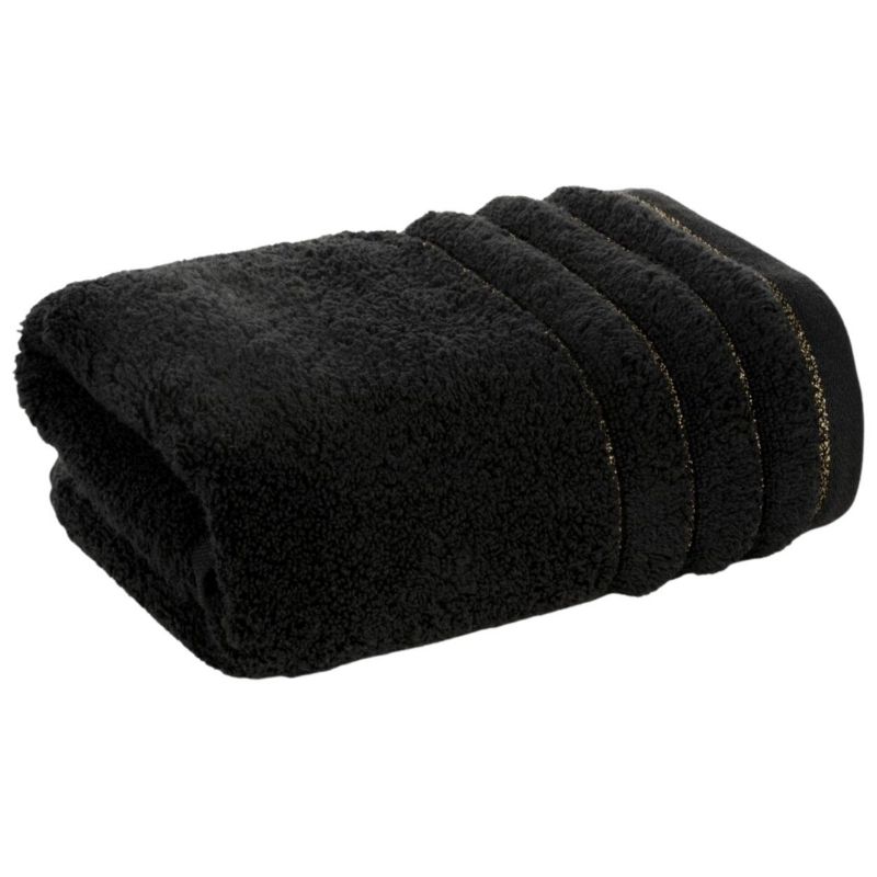 Ręcznik kąpielowy NADINE Eurofirany 70x140 cm czarny 1 szt.