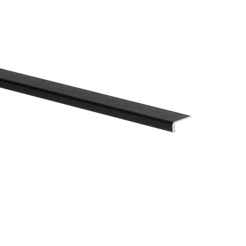 Profil krawędziowy aluminiowy szczotkowany 1000 x 18 x 3 x 1 mm czarny