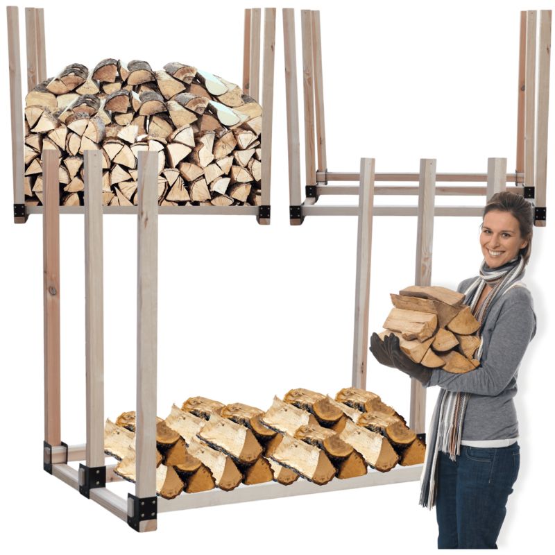 Drewutnia Stojak na drewno kominkowe MODO24 wiata na drzewo opałowe 1,1 m3 1 szt.