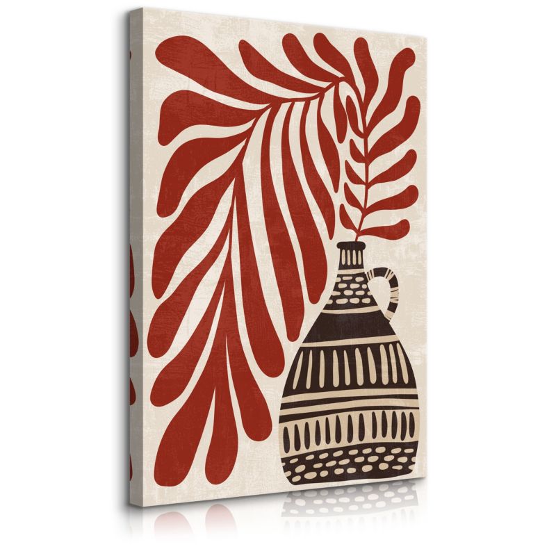 Obraz Muralo Na Płótnie Azteckie Wzory Rośliny Abstrakcja Boho 60x90 cm 1 szt.