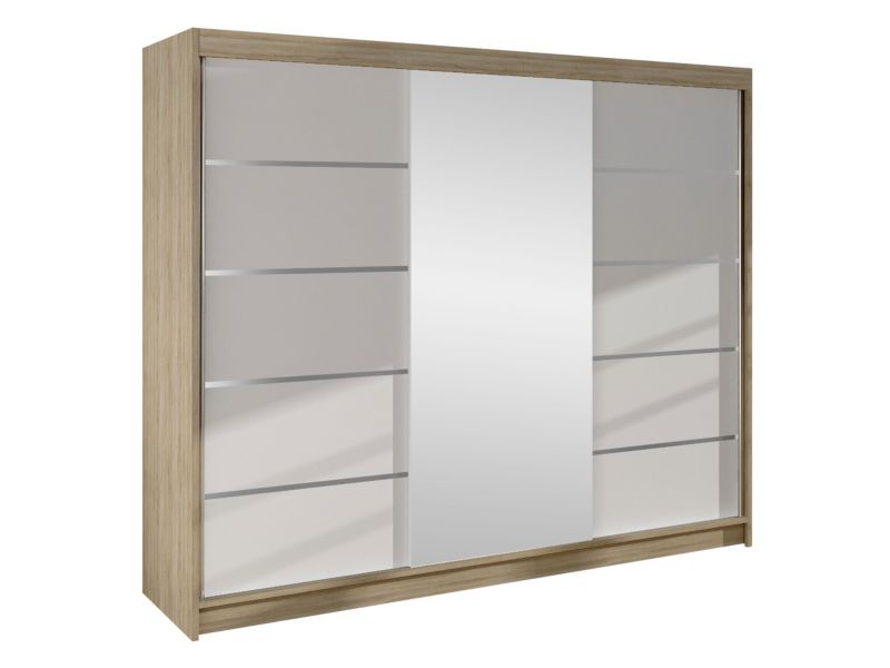 Szafa MIRJAN 24 z drzwiami przesuwnymi Derby VI dąb sonoma/biały 1 szt.