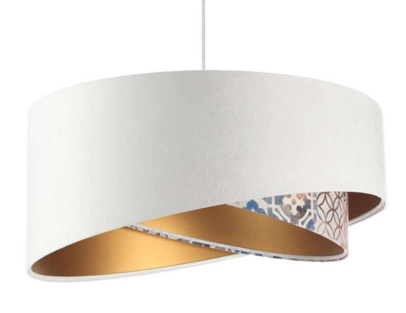 Lampa Bps Koncept wisząca ALBIT GOLD biała/złota 1 szt