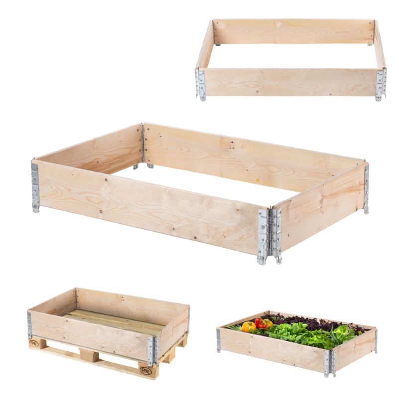Nadstawka Paletowa KADAX Drewniana 120 x 80 cm Pojemnik Na Paletę Grządka Zielnik 1szt.