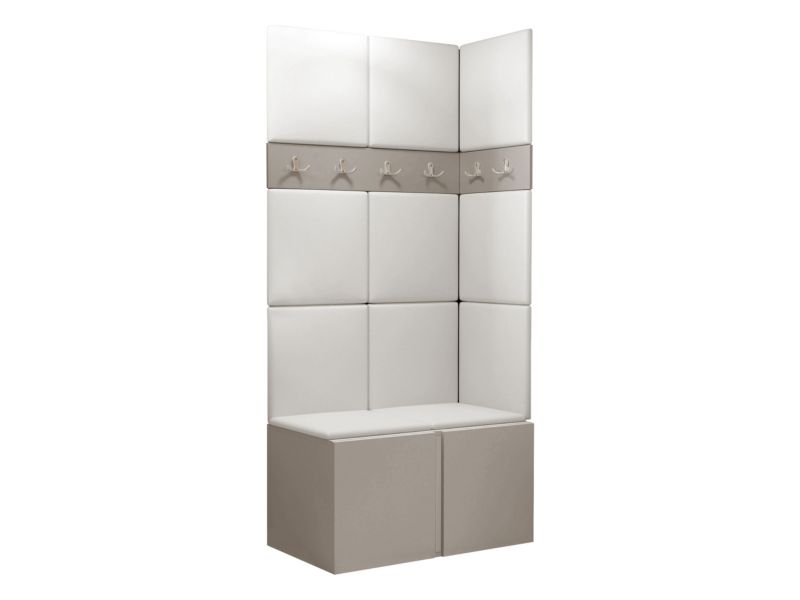 Garderoba MIRJAN 24 Orion I kaszmir + biała ekoskóra 1 kpl.