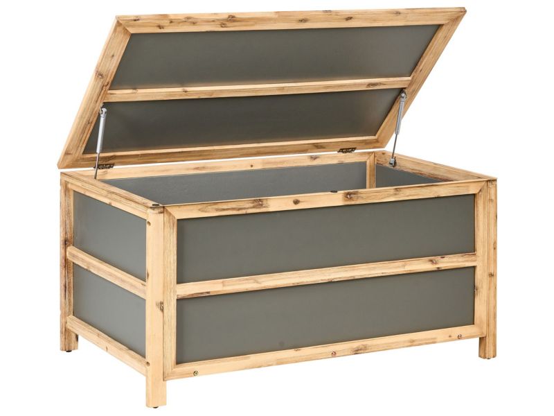 Skrzynia ogrodowa Acate Beton 121 cm 72 cm Szary 1 szt.