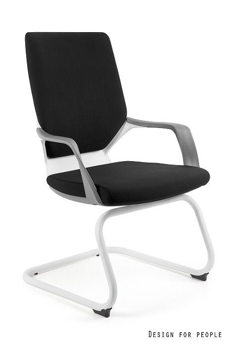 Fotel Unique biurowy APOLLO SKID biały/czarny 1 szt