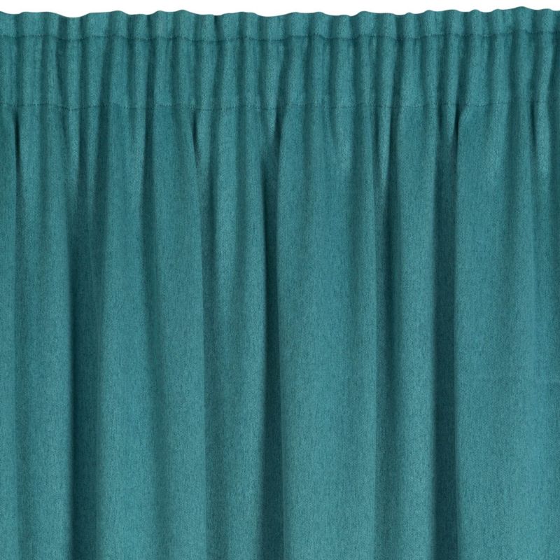 Zasłona zaciemniająca Eurofirany Carlo 130 x 300 cm ciemnoturkusowa