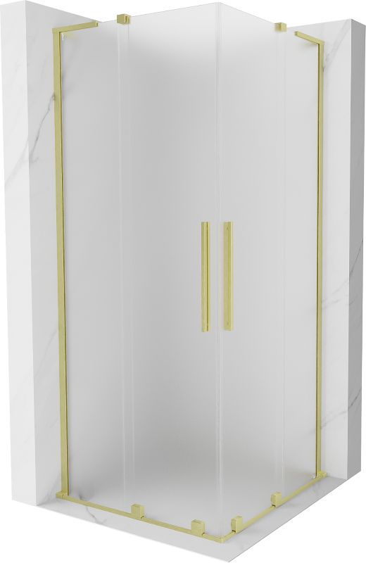 Kabina prysznicowa Mexen Velar L Duo rozsuwana 100 x 100 cm szron złota szczotkowana 1 szt.