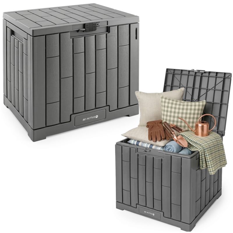 Skrzynia ogrodowa Be-active.pl na balkon i taras 113L solidna stabilna antracyt 1 szt.