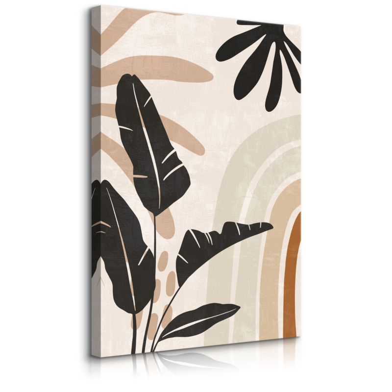Obraz Muralo Do Sypialni Liście Bananowe Styl Boho Natura Abstrakcja 20x30 cm 1 szt.