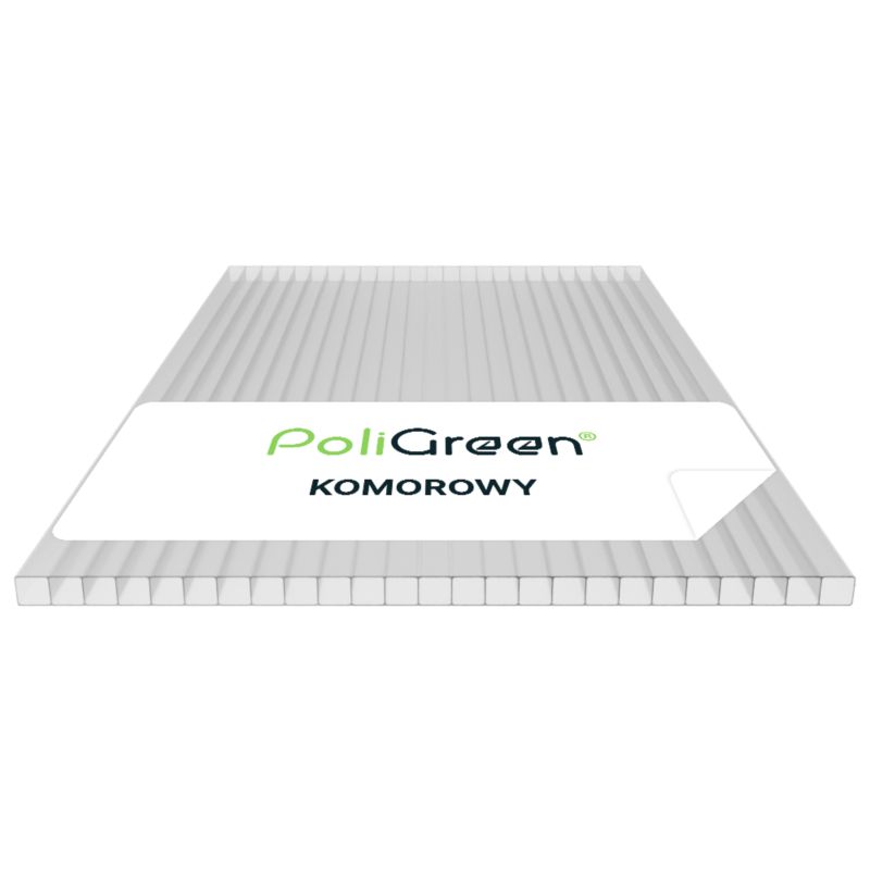 Poliwęglan komorowy PoliGreen 600x105 cm, bezbarwny 4mm - 1 szt.