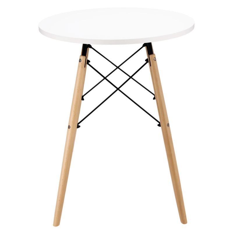 Stół nowoczesny skandynawski JUMI biały okrągły do salonu jadalni kuchni 1 szt.