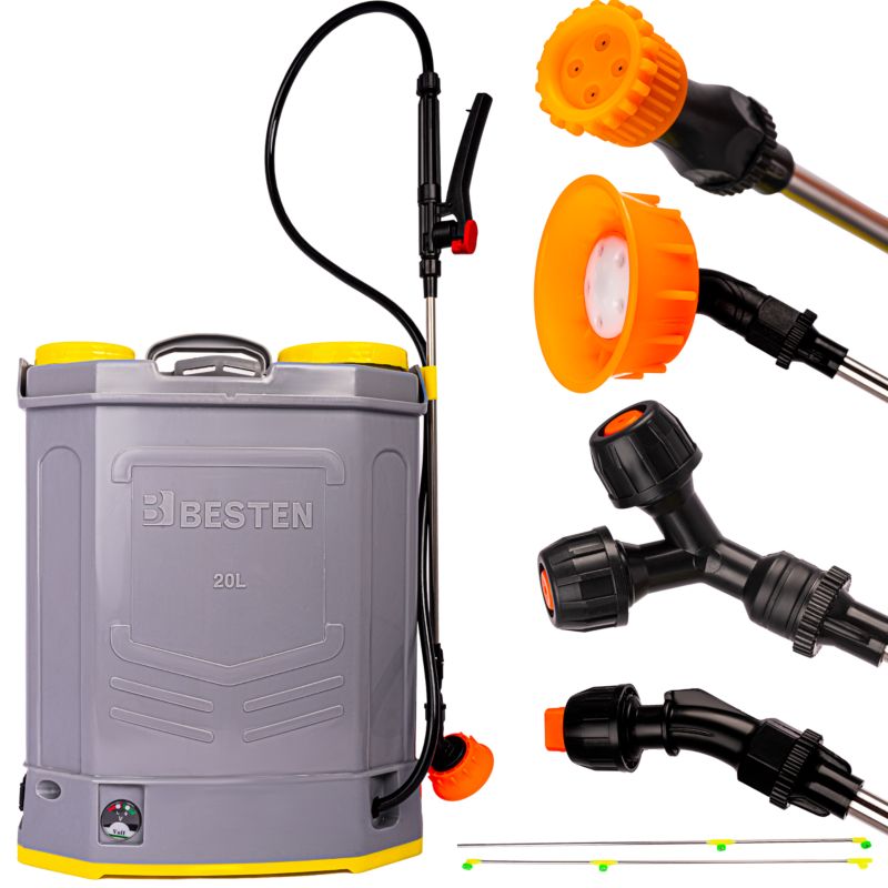 Opryskiwacz akumulatorowy plecakowy BESTEN BE-2876 12 V 20 L zestaw dysz 1 szt.