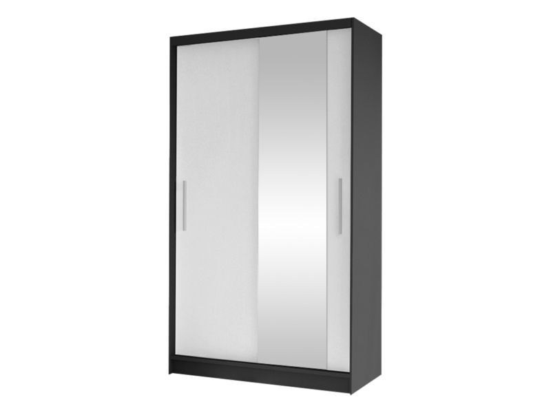 Szafa MIRJAN 24 z drzwiami przesuwnymi Costa VI czarny/biały 1 szt.