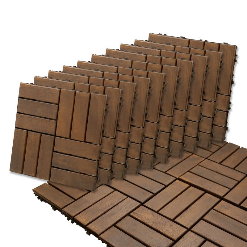 Podest Tarasowy Akacjowy 4iQ Group 30x30cm płytki Mozaika Ciemny Brąz 0,9mkw 10szt.