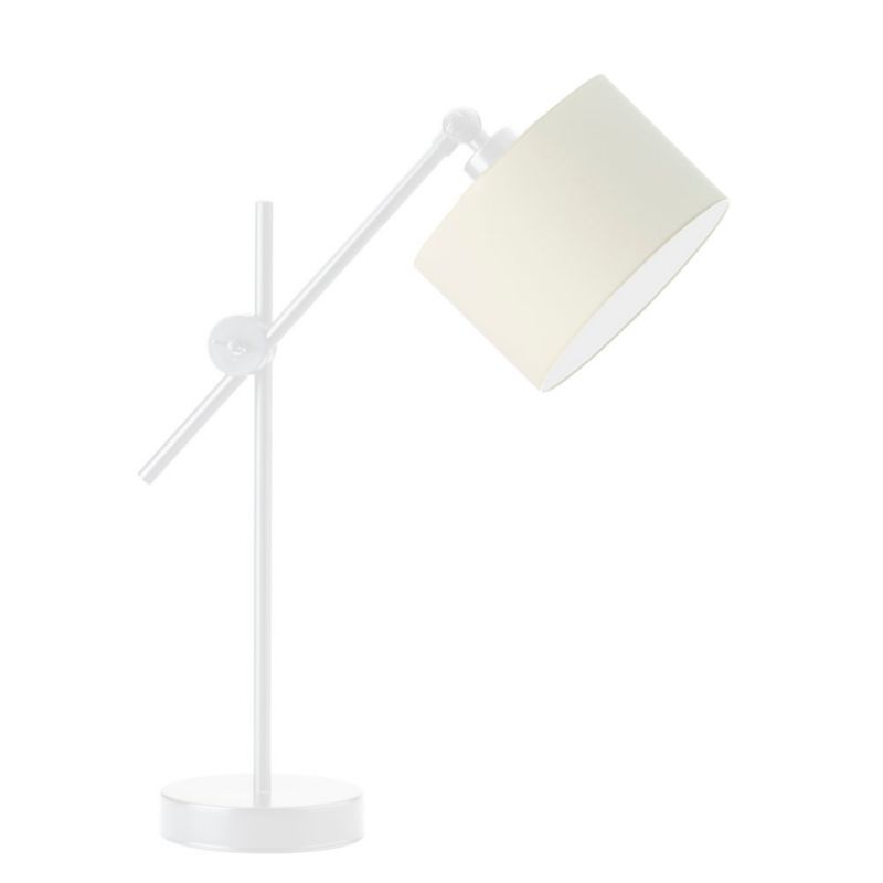 Lampka Nocna Volta Light Factory Modern Abażur Biały/Ecru Walec 1xE27 1szt.