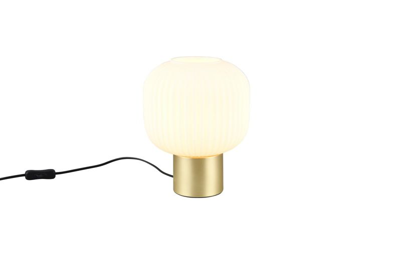 Lampa stołowa Trio Diva złoto-biała-czarna 1 x E27 x 40W IP20 wym: 26 x 20 x 20 cm szkło - 1 szt.