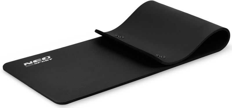 Mata do ćwiczeń Neo-sport 192200 183x60x1,5cm antypoślizgowa czarna 1szt.