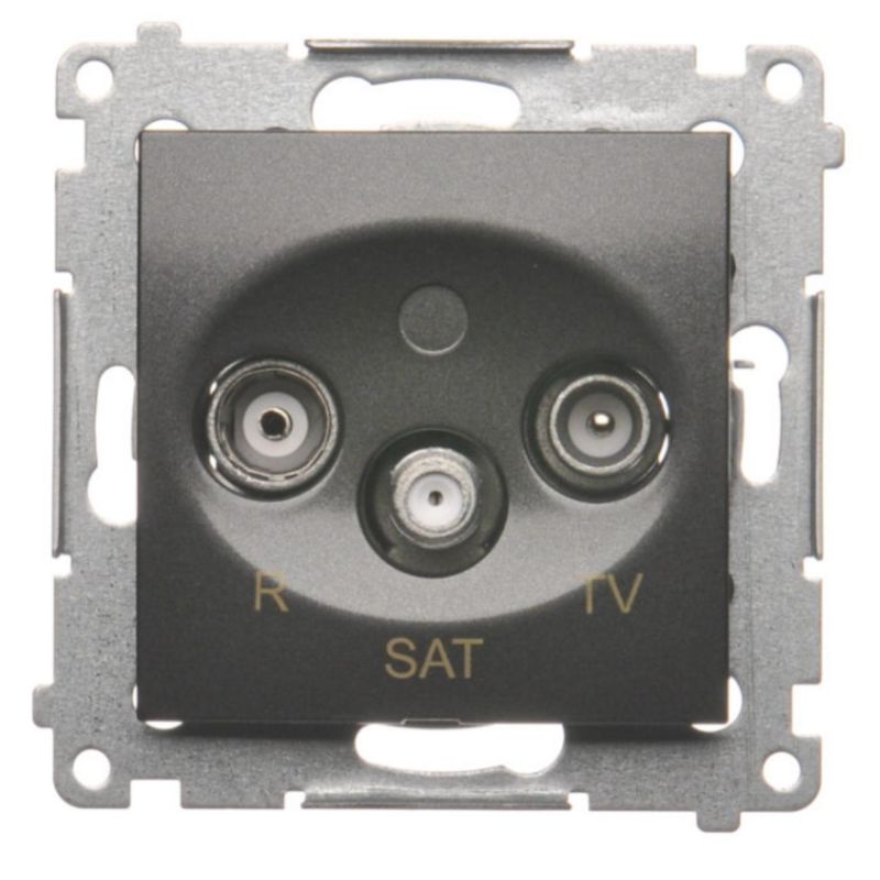 Gniazdo Antenowe Końcowe 1X Simon 54 R-TV-SAT Antracyt 1 szt.