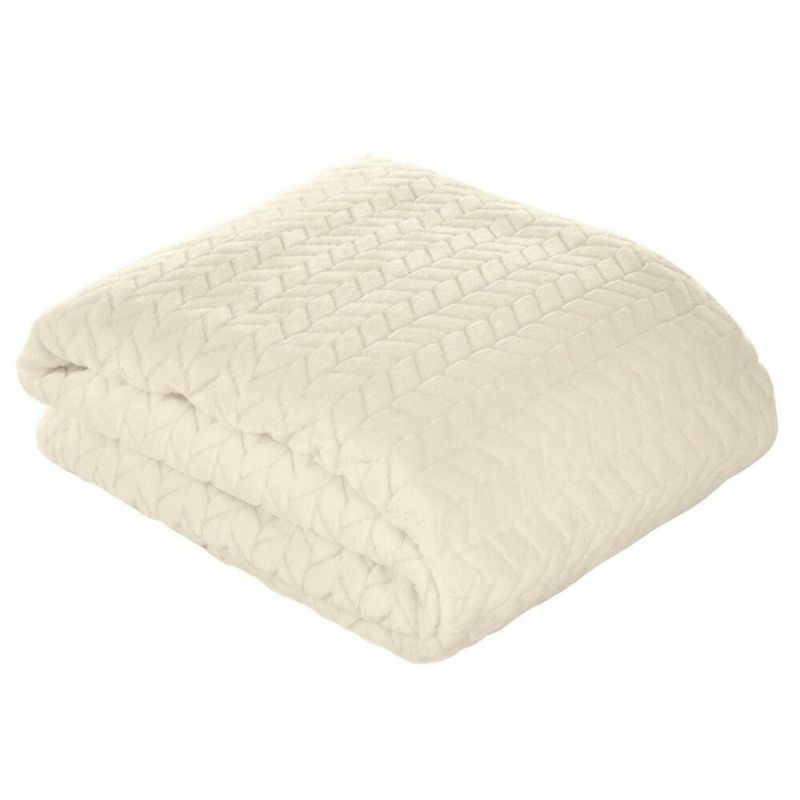 Koc Cindy Eurofirany beżowy 200x220 cm miękki gruby 1 szt.