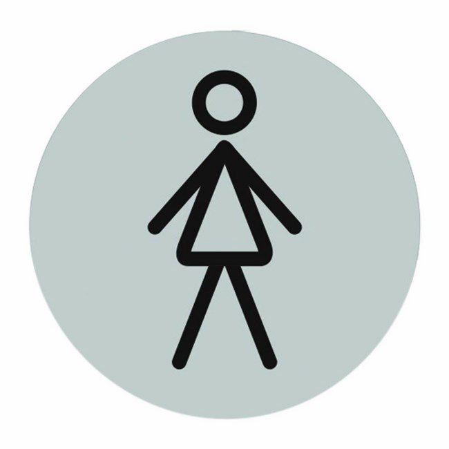 Tabliczka samoprzylepna WC Pani inox