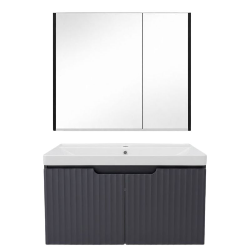 Szafka Łazienkowa Granitan Zestaw Umywalka Lustro Wisząca Nowoczesna Velluto 1 szt.