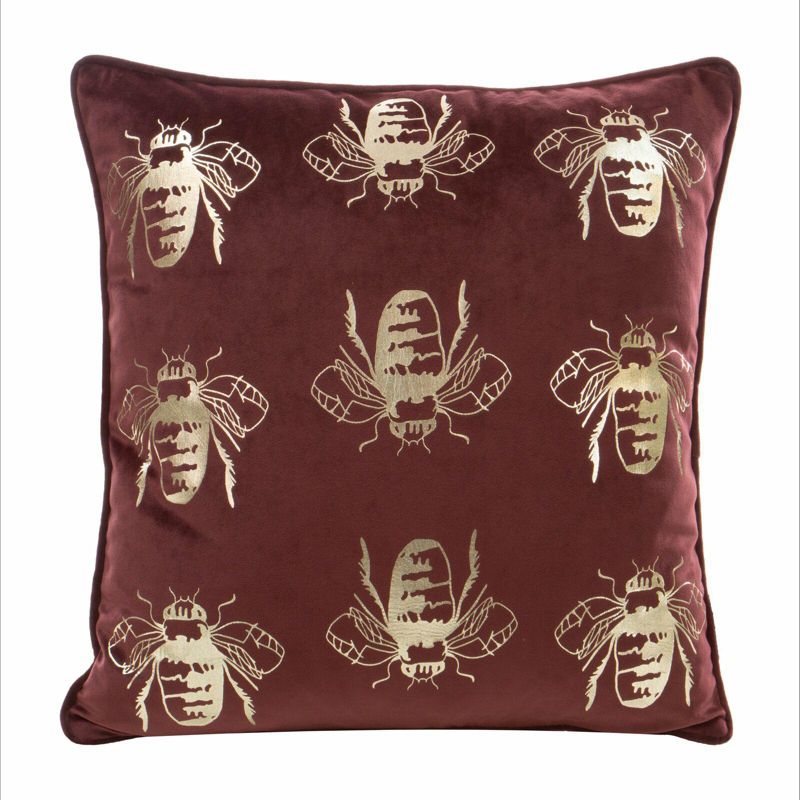 Poszewka BLINK 15 Eurofirany dekoracyjna na poduszkę 45x45 cm czerwona 1 szt.