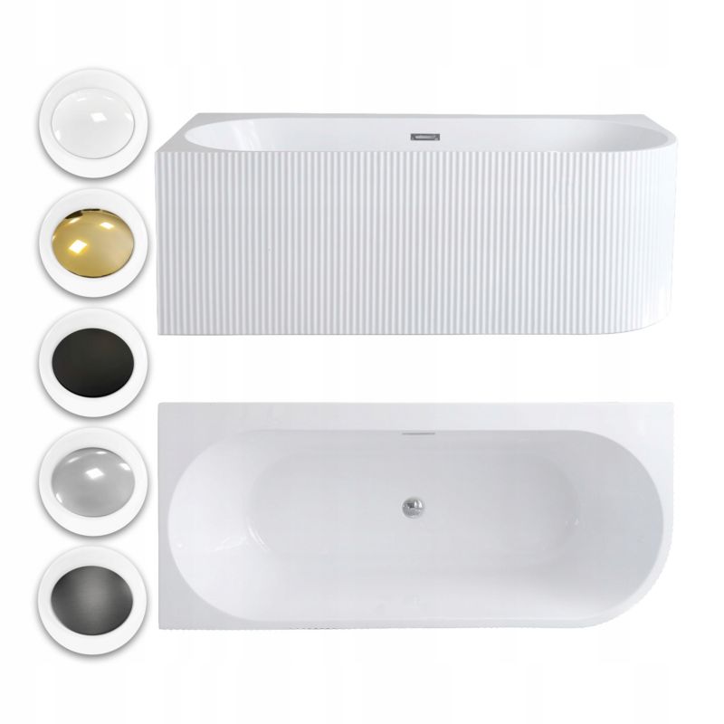 Wanna Corciano Wolnostojąca Przyścienna Prostokątna 180 X 80cm Corciano Pula Lewa Różne Korki 1szt.