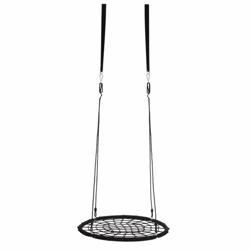 Huśtawka Springos ogrodowa, fotel wiszący do 120 kg bocianie gniazdo czarne 1 szt.