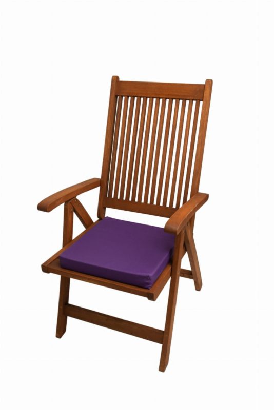 Poduszka na krzesło ogrodowe, Setgarden, 40x40x4cm Fioletowa poduszki na siedzisko do użytku wewnątrz i na zewnątrz, 4szt