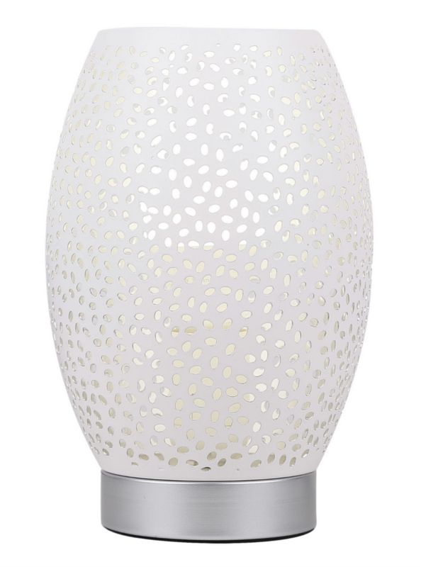 Lampa stołowa Candellux Venus srebrno-biała 1 x E27 x 60W IP20 wym: 23 x 15 x 15 cm metal - 1 szt.