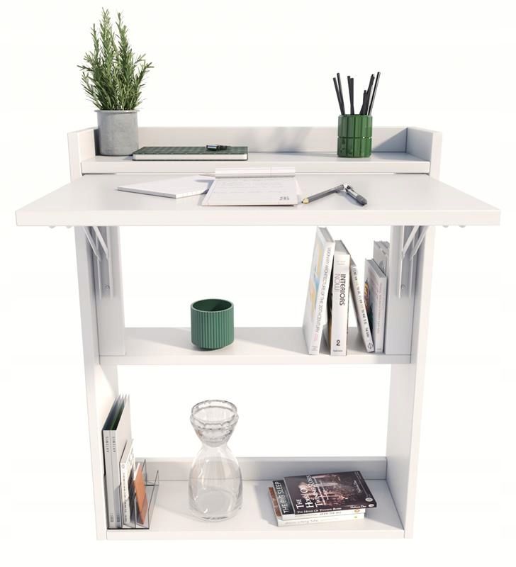 Biurko Matkam ścienne składane Per biały 1 szt.