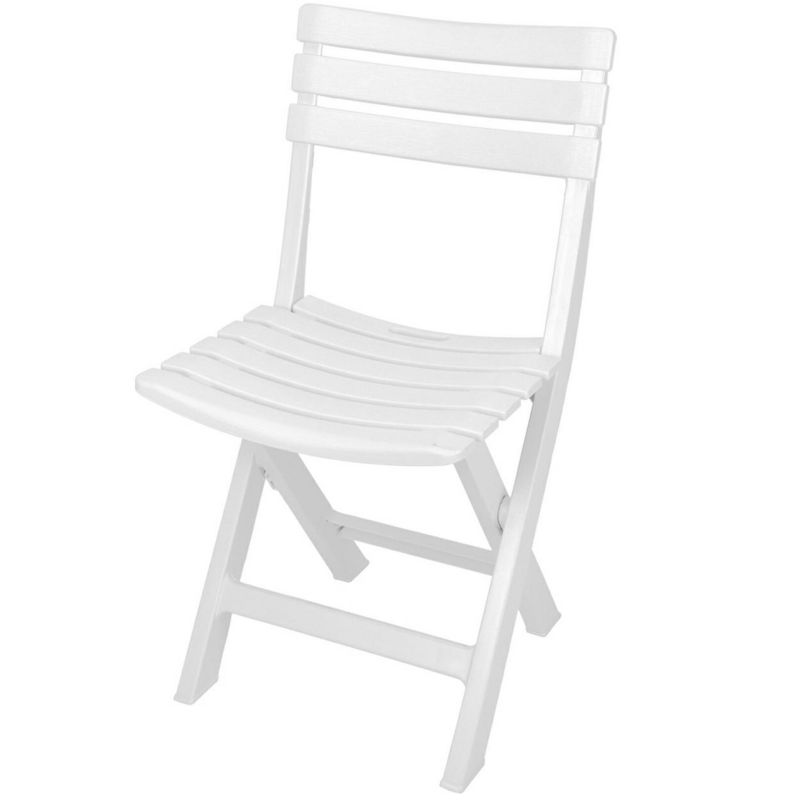 Krzesło ogrodowe ProGarden składane białe na taras 1 szt.
