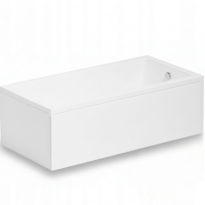 Wanna prostokątna 120 x 70 mała z obudową syfon akrylowa biała Laminart 1 szt.