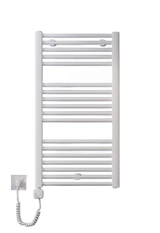 Grzejnik łazienkowy elekryczny LUXRAD Eltop 92,2x50 cm biały grzałka 400W 1 szt