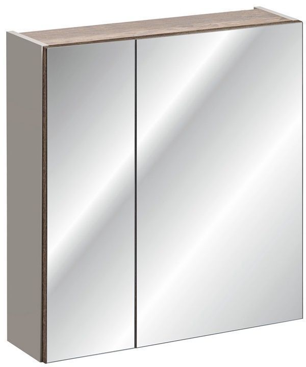 Szafka Comad łazienkowa SANTA FE TAUPE 80 cm szara krzemowa z lustrem 1 szt