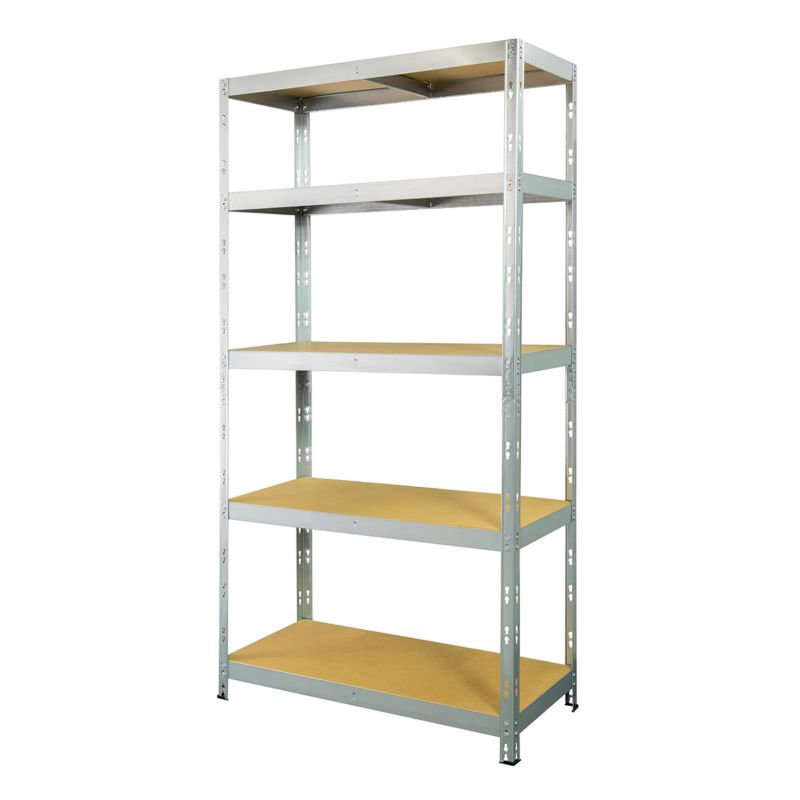 Regał metalowy wciskany MET175 Metalkas 180x90x40 175kg ocynkowany półka z płyty HDF 1 szt.