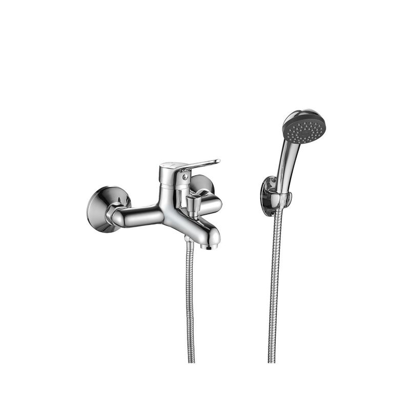 Bateria wannowa ścienna z zestawem Kuchinox chrom Fene jednouchwytowa głowica 35 mm 1 szt.