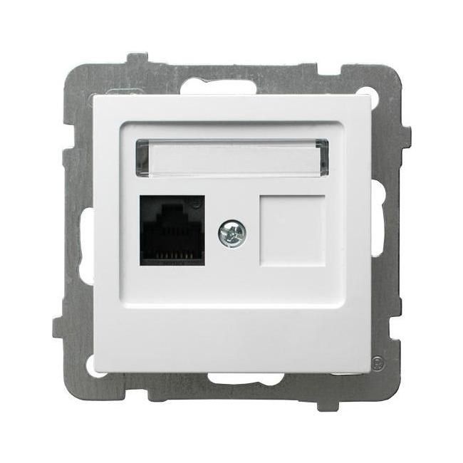 Gniazdo komputerowe pojedyncze Ospel As białe