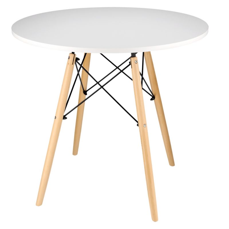 Stół nowoczesny skandynawski JUMI biały okrągły do salonu jadalni kuchni 1 szt.