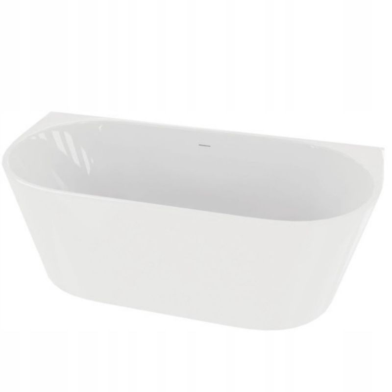 Wanna wolnostojąca przyścienna 170 x 75 akrylowa biała z korkiem klik-klak 1 szt.