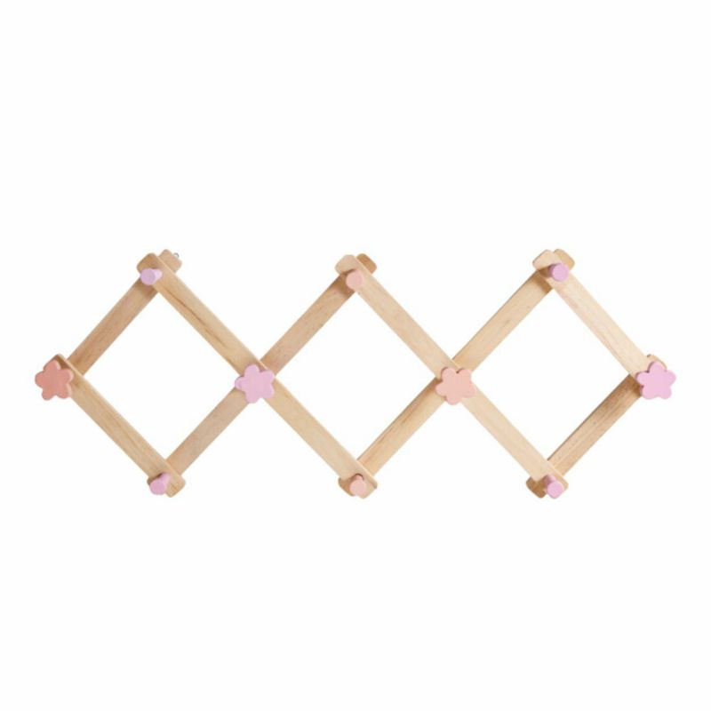 Wieszak ścienny HowHomely 10 haczyków dla dziewczynki drewniany 35 cm 1 szt.