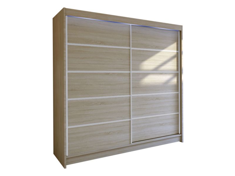 Szafa MIRJAN 24 z drzwiami przesuwnymi Talin IV z oświetleniem RGB dąb sonoma 1 szt.
