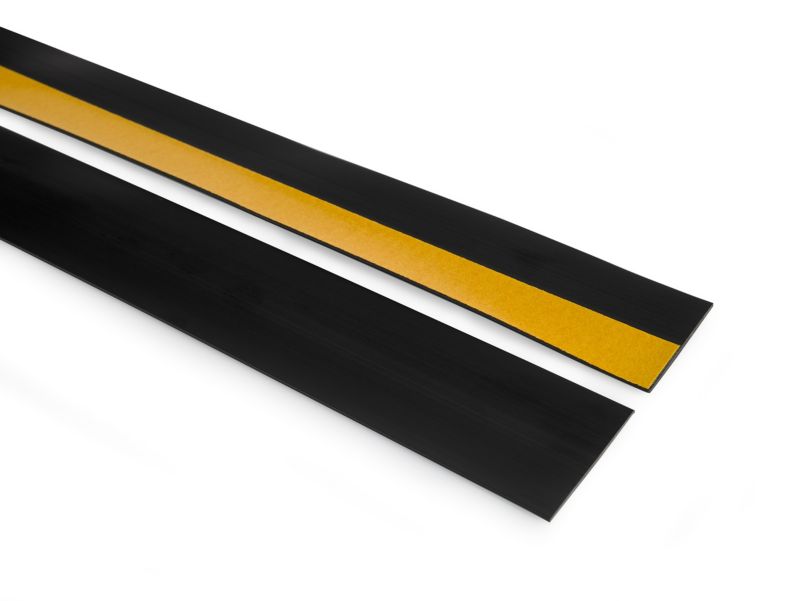 Listwa maskująca QUEST PCV 50x50mm - do drzwi i okien, płaskownik wykończeniowy PCV ozdobny - czarny, 5m