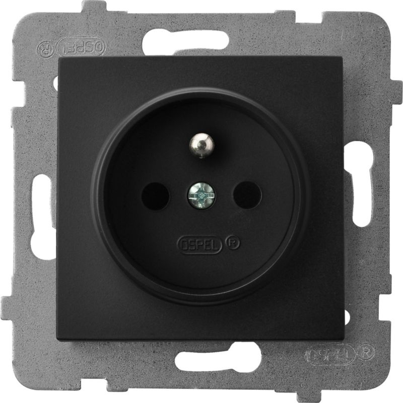 Gniazdo pojedyncze Ospel As czarne