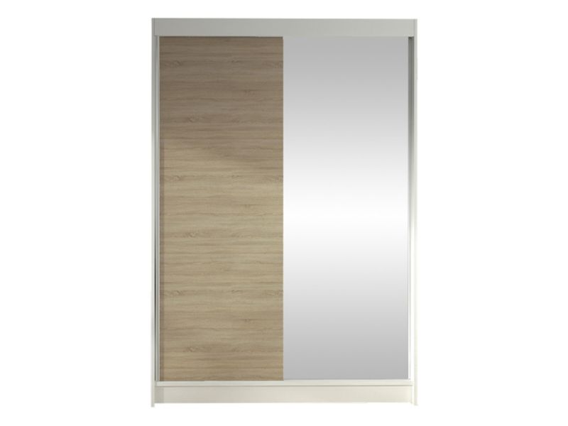 Szafa MIRJAN 24 z drzwiami przesuwnymi Lino I biały/dąb sonoma 1 szt.