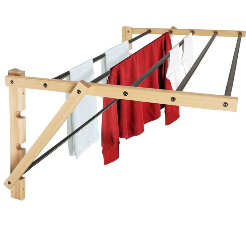 Suszarka ścienna Rodeno na pranie drewniana stalowe pręty eko 1 szt.